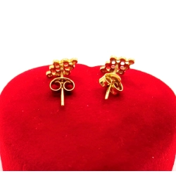 Złote kolczyki Romby sztyft PR.585 W:0,75gr InterSKLEP