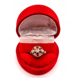 Złoty pierścionek z Diamentami 0,19ct PR.585,800 w.3,03gr R.12 InterSKLEP