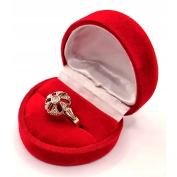 Złoty pierścionek z Diamentami 0,19ct PR.585,800 w.3,03gr R.12 InterSKLEP