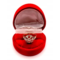 Złoty pierścionek z Diamentami 0,19ct PR.585,800 w.3,03gr R.12 InterSKLEP