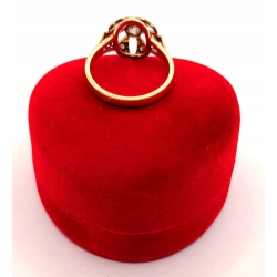 Złoty pierścionek z Diamentami 0,19ct PR.585,800 w.3,03gr R.12 InterSKLEP