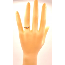 Złoty pierścionek z DIAMENTAMI 0,16ct PR.750 W:1,89gr R.12 InterSKLEP