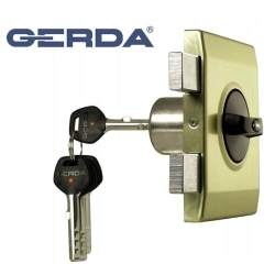 Zamek nawierzchniowy ZX-PLUS ZŁOTY/MAT TYTAN-GERDA