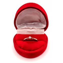 Złoty pierścionek z Diamentem 0,08ct PR.585 W:1,64gr R.15 InterSKLEP