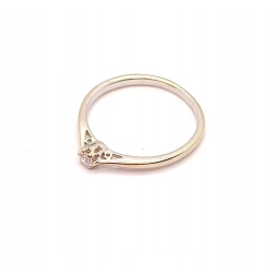 Złoty pierścionek z Diamentem 0,08ct PR.585 W:1,64gr R.15 InterSKLEP