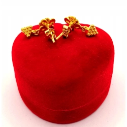 Złote kolczyki wiszące Kwiatki sztyft PR.585 W:3,21gr InterSKLEP