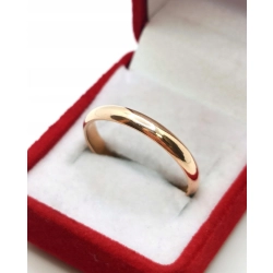Złota obrączka 3mm Pr.585 W:2,84gr Roz.25