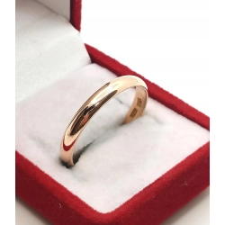 Złota obrączka 3mm Pr.585 W:2,84gr Roz.25