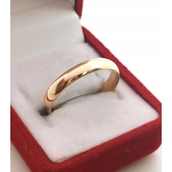 złota obrączka 3,5mm Pr.585 W:2,31gr Roz.23