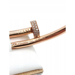 Oryginalna Złota bransoletka Cartier 18k Diamenty 2,26ct W:32gr 16cm Gwóźdź