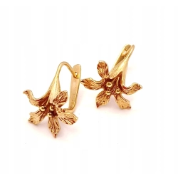 Złote kolczyki Kwiaty PR.583 W:7,76gr InterSKLEP