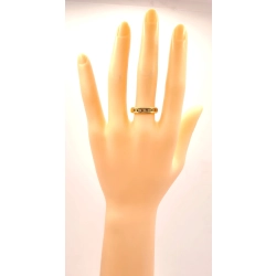 Złota obrączka z cyrkoniami PR.585 W:2,56gr R.17 InterSKLEP