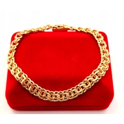 Złota bransoletka Garibaldi PR.585 W:23,10gr Dł.20,5cm InterSKLEP