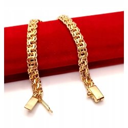 Złota bransoletka Garibaldi PR.585 W:23,10gr Dł.20,5cm InterSKLEP