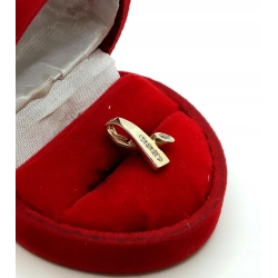 Złota zawieszka z cyrkoniami elegancka Pr.585 W:1,57gr