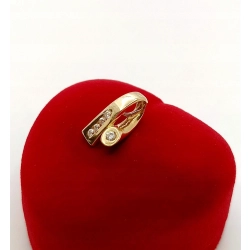 Złota zawieszka z cyrkoniami elegancka Pr.585 W:1,57gr