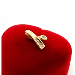 Złota zawieszka z cyrkoniami elegancka Pr.585 W:1,57gr