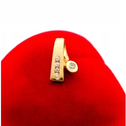 Złota zawieszka z cyrkoniami elegancka Pr.585 W:1,57gr