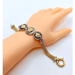 Złota bransoletka z meduzą PR.585 W:26,80gr Dł.19,5cm InterSKLEP