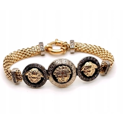 Złota bransoletka z meduzą PR.585 W:26,80gr Dł.19,5cm InterSKLEP