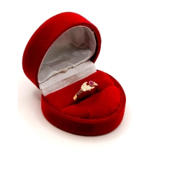 Złoty pierścionek z różową cyrkonią Pr.583 W:1,74gr Roz.11