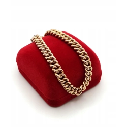 Złota bransoletka Pancerka szer.7mm Pr.56 (14K) W:30,89gr Dł:19,5cm