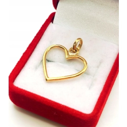 Złota zawieszka Serce Pr.750 W:1,62gr InterSKLEP