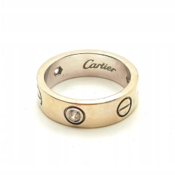 Złota obrączka zdobiona z cyrkoniami szer.5,5mm Pr.585 W:6,30gr Roz.12