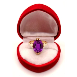 Złoty pierścionek z Ametystem PR.583 W:5,30gr R.20 InterSKLEP