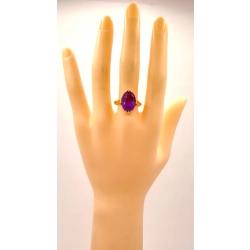 Złoty pierścionek z Ametystem PR.583 W:5,30gr R.20 InterSKLEP