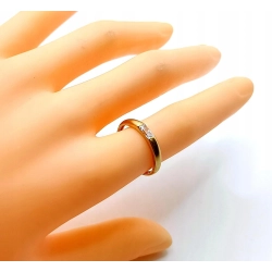 Złoty pierścionek z Cyrkonią Pr.583 W:1,76gr Roz.13