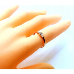 Złoty pierścionek z cyrkonią Pr.583 W:1,88gr Roz.14