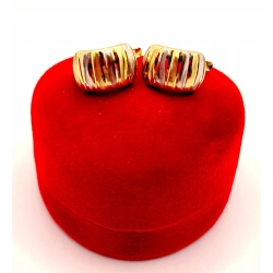 Złote kolczyki w paski PR.585 W:1,94gr InterSKLEP
