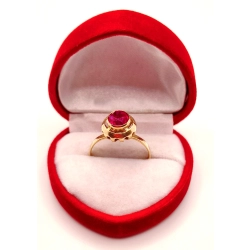 Złoty pierścionek z różowym kamieniem PR.583 W:2,44gr R.18 InterSKLEP