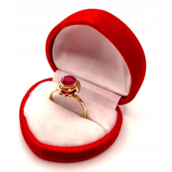 Złoty pierścionek z różowym kamieniem PR.583 W:2,44gr R.18 InterSKLEP