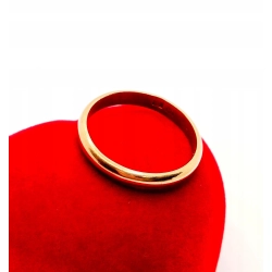 Złota obrączka szer.3mm Pr.585 W:3,95gr Roz.25