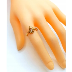 Złoty pierścionek z Cyrkoniami Pr.750 W:2,70gr Roz.14