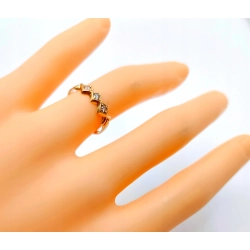 Złoty pierścionek z Cyrkoniami Pr.585 W:1,31gr Roz.10