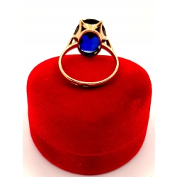 Złoty pierścionek z Szafirem PR.583 W:5,10gr R.22 InterSKLEP