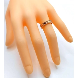 Złoty pierścionek obrączka z cyrkoniami Pr.585 W:2,73gr Roz.11