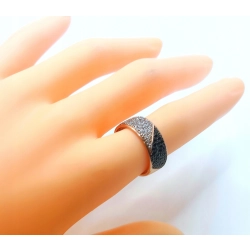 Złoty pierścionek obrączka z cyrkoniami Pr.375 W:3,72gr Roz.14