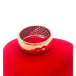 Złoty pierścionek obrączka z cyrkoniami Pr.375 W:3,72gr Roz.14