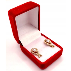 Złote kolczyki z Cyrkoniami PR.375 W:3,27gr InterSKLEP