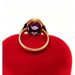 Złoty pierścionek z Ametystem PR.585 W:3,82gr R.11 InterSKLEP