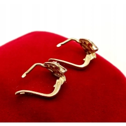 Złote kolczyki z Cyrkoniami PR.585 W:2,48gr InterSKLEP