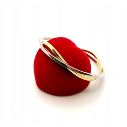 Złota bransoletka sztywna podwójna Pr.585 W:12,23gr Dł:17cm InterSKLEP