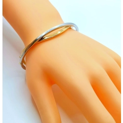 Złota bransoletka sztywna podwójna Pr.585 W:12,23gr Dł:17cm InterSKLEP