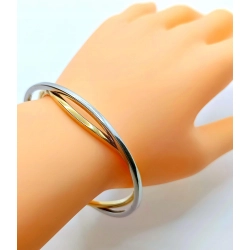 Złota bransoletka sztywna podwójna Pr.585 W:12,23gr Dł:17cm InterSKLEP