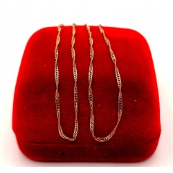 Złoty łańcuszek Singapur PR.585 W:1,36gr Dł.49,5cm InterSKLEP