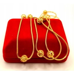 Złoty łańcuszek z Kulkami długi PR.750 W:16,71gr Dł.90cm